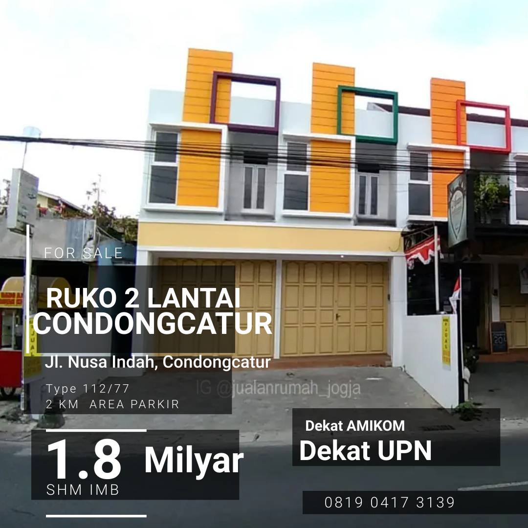 Dijual Ruko di Condongcatur