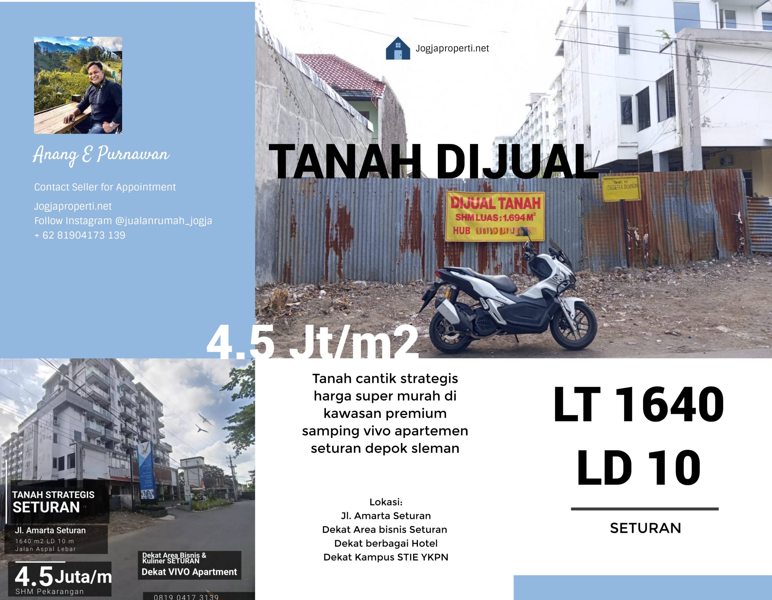 Dijual tanah di Seturan