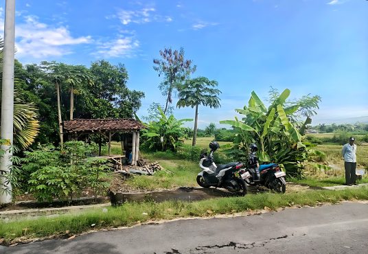 Tanah Pekarangan Murah STRATEGIS tepi Aspal di Jragung Jogotirto dekat Wisata Lava Bantal