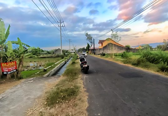 Tanah Pekarangan Murah STRATEGIS tepi Aspal di Jragung Jogotirto dekat Wisata Lava Bantal