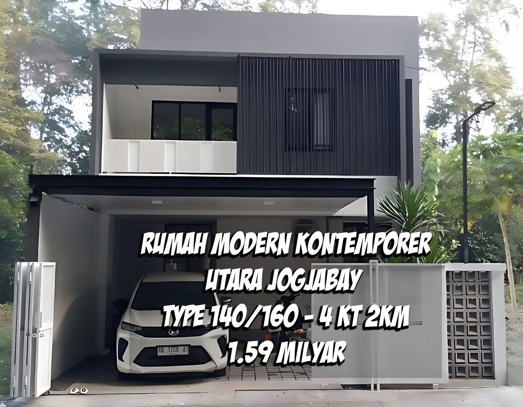 Rumah 2 Lantai Desain Modern Kontemporer utara Jogjabay