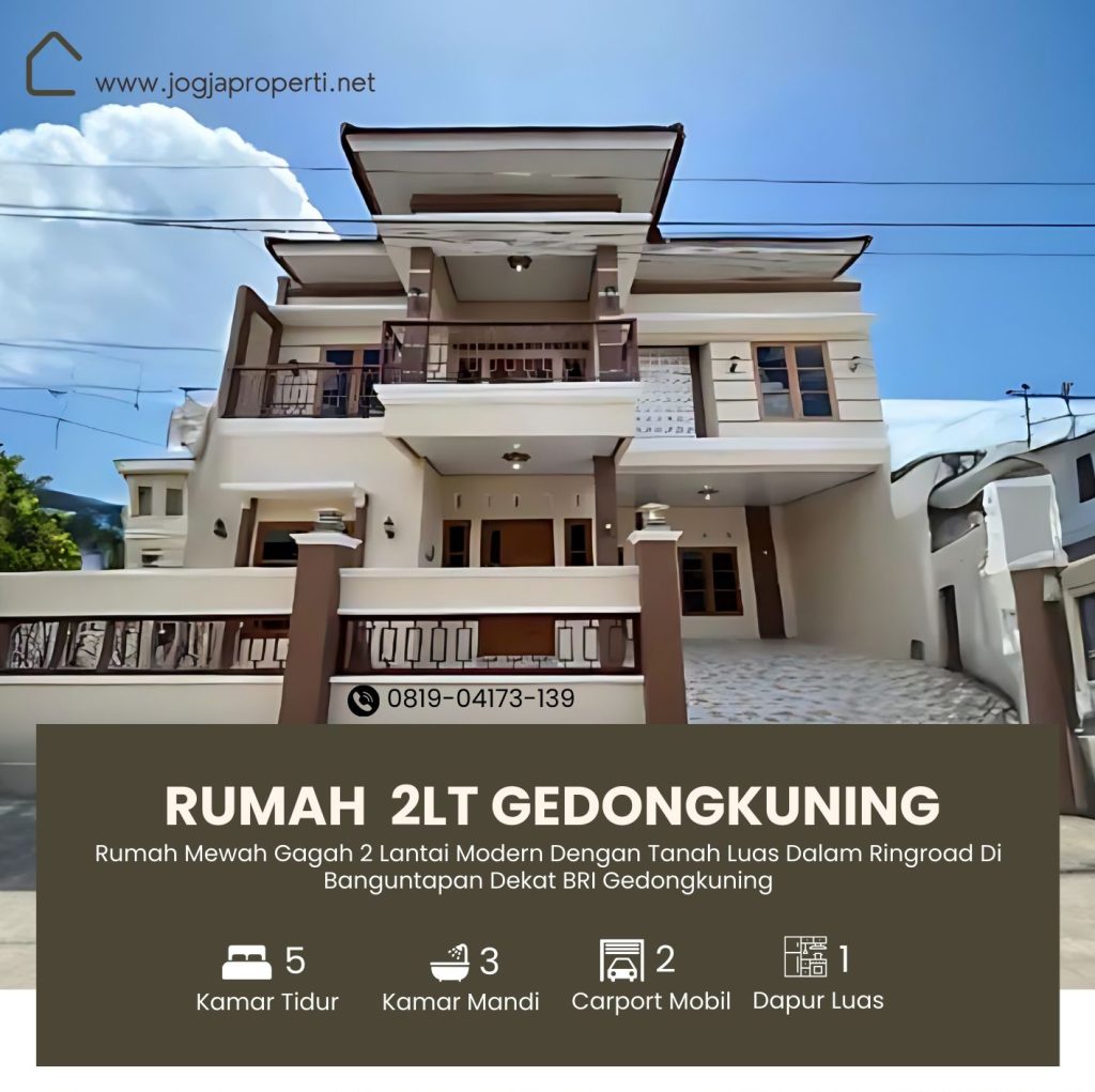 Rumah Mewah 2 lantai Jl. Gedongkuning