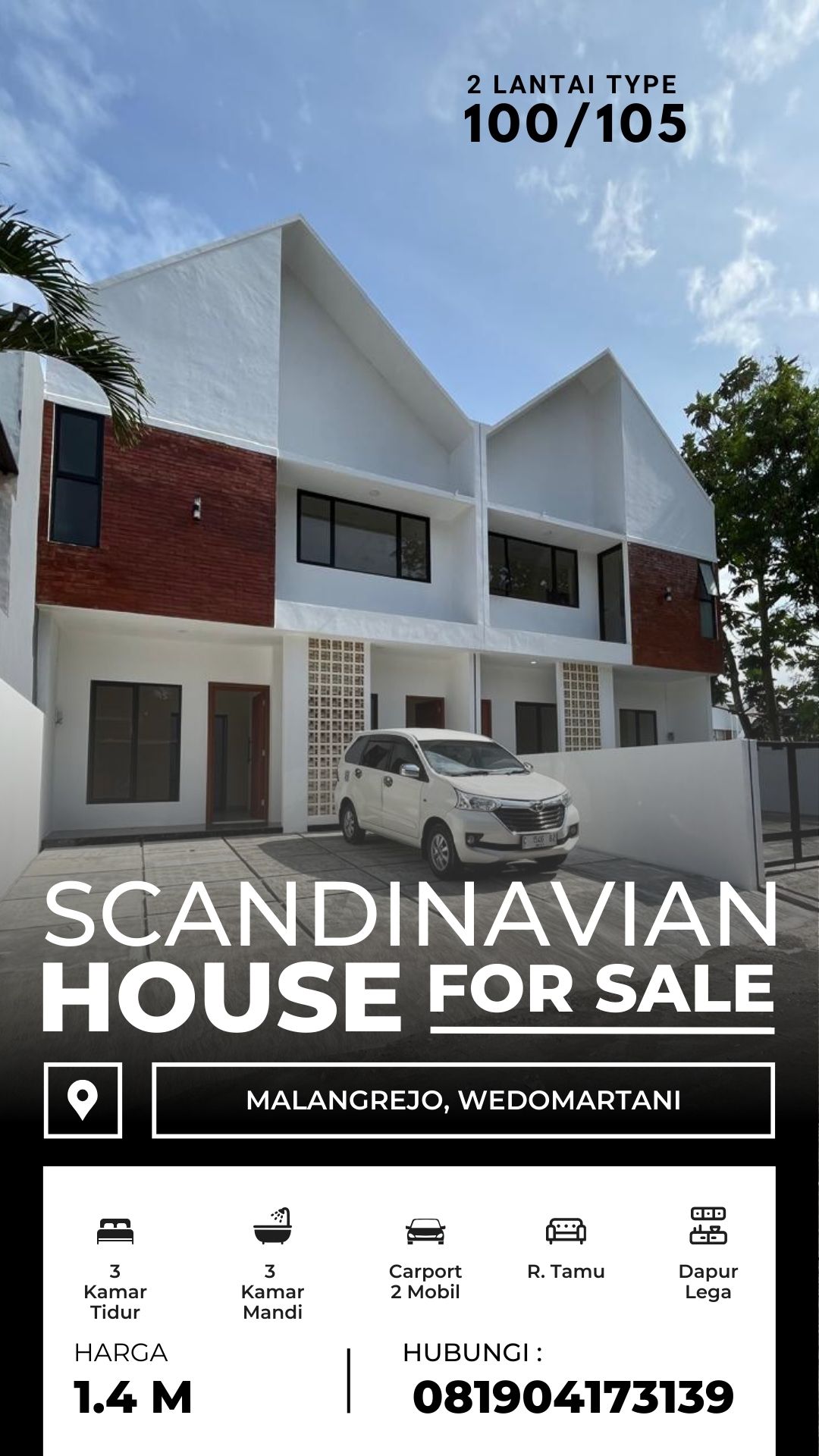 Rumah 2 Lantai Scandinavian utara Jogjabay