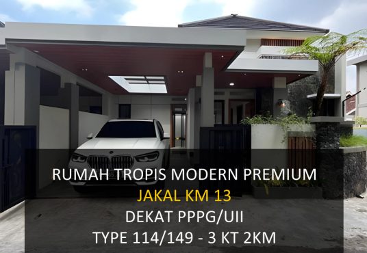 Rumah Tropis Modern Jakal km 13 dekat UII