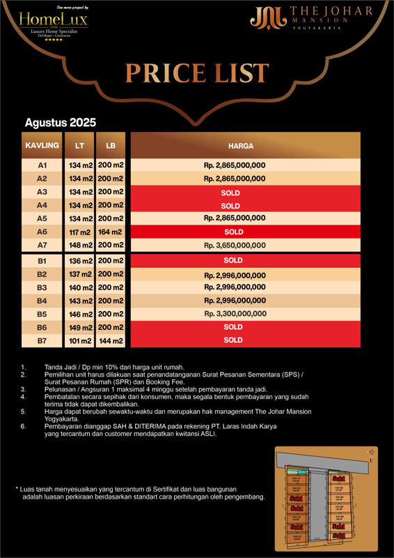 Johar Mansion price list