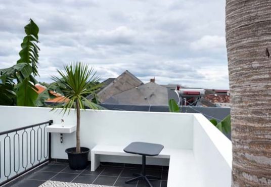 Villa Cantik estetik 2 lantai dengan kolam renang dan view sawah di Jalan Damai