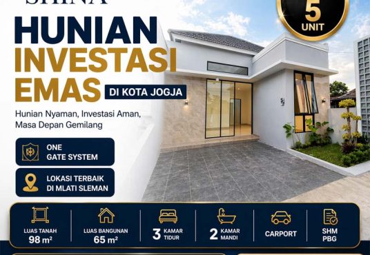 CLUSTER GRIYA SHINA RUMAH BARU MEWAH & MODERN DI MLATI SLEMAN