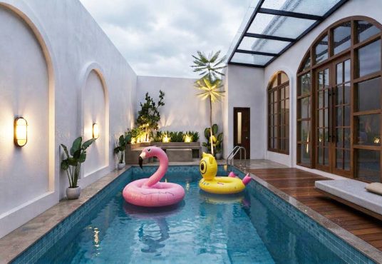 Rumah Mewah American Classic Konsep Villa Dengan Private Pool Furnished Utara Jogja Bay