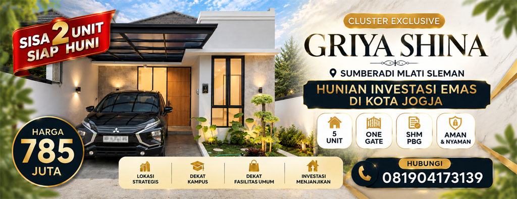 Griya Shina - Cluster Exclusive di Mlati Sleman