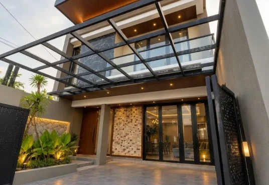 Rumah 2 Lantai Modern Kontemporer Kolam Renang di Kadirojo Purwomartani