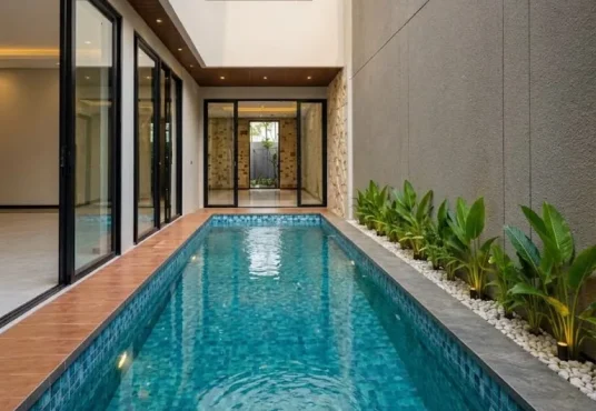 Rumah 2 Lantai Modern Kontemporer Kolam Renang di Kadirojo Purwomartani