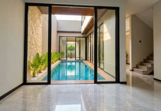Rumah 2 Lantai Modern Kontemporer Kolam Renang di Kadirojo Purwomartani