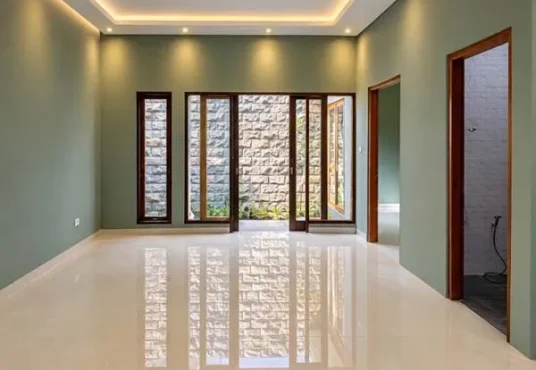 Rumah Fresh Siap Huni view sawah pinggir jalan aspal di Piyungan