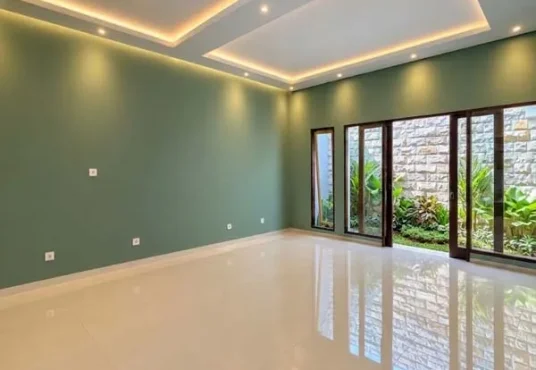 Rumah Fresh Siap Huni view sawah pinggir jalan aspal di Piyungan