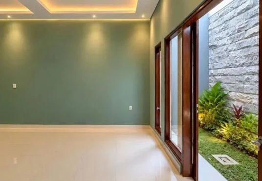Rumah Fresh Siap Huni view sawah pinggir jalan aspal di Piyungan