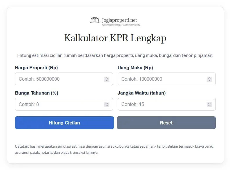 Plugin Kalkulator KPR